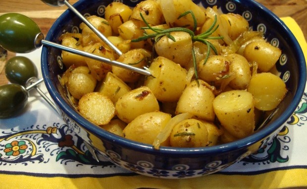 Baby Potatoes with Dijon Mustard and Rosemary