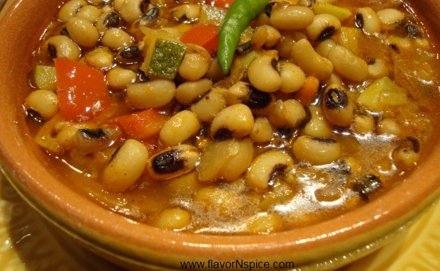 Curried Black-Eyed Peas and Vegetable Soup