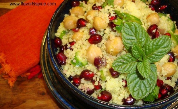 Curried Couscous with Fresh Pomegranate